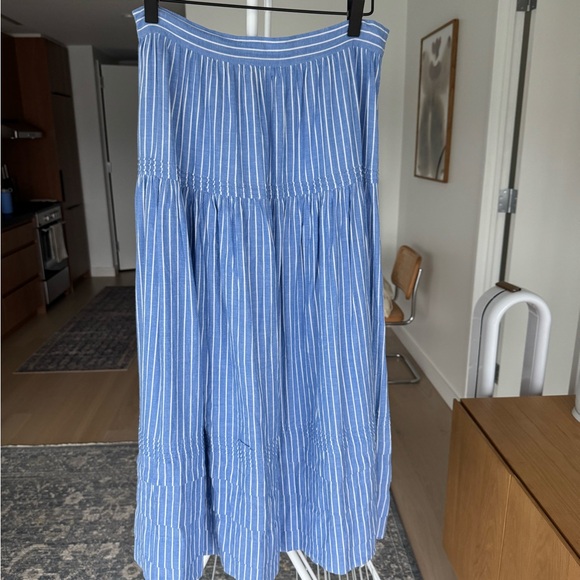 Doen Sebastiane Skirt - blue & white stripes, Size Medium - Picture 2 of 5